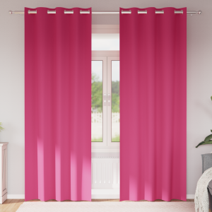 vidaXL Gordijnen met gordijnen 2 pcs Felroze 260 x 140 cm Polyester