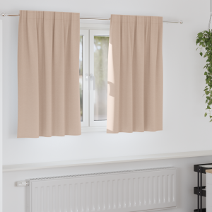 vidaXL Gordijnen met gordijnen 2 pcs Taupe 140 x 140 cm Polyester