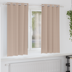 vidaXL Gordijnen met gordijnen 2 pcs Taupe 175 x 140 cm Polyester