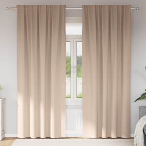 vidaXL Gordijnen met gordijnen 2 pcs Taupe 260 x 140 cm Polyester