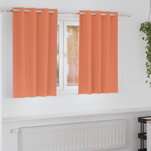 vidaXL Gordijnen met gordijnen 2 pcs Terracotta 140 x 140 cm Polyester
