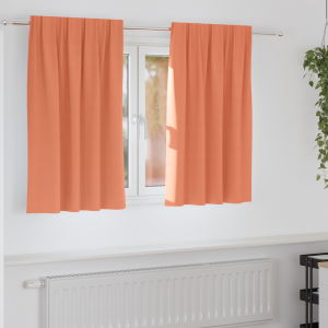 vidaXL Gordijnen met gordijnen 2 pcs Terracotta 140 x 140 cm Polyester