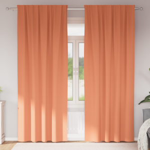 vidaXL Gordijnen met gordijnen 2 pcs Terracotta 260 x 140 cm Polyester
