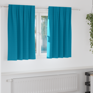 vidaXL Gordijnen met gordijnen 2 pcs Turquoise 140 x 140 cm Polyester