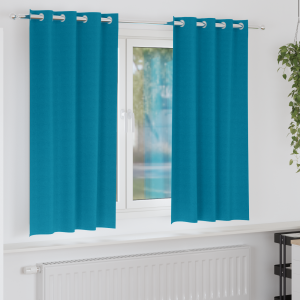 vidaXL Gordijnen met gordijnen 2 pcs Turquoise 175 x 140 cm Polyester