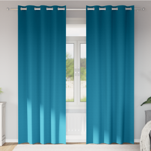 vidaXL Gordijnen met gordijnen 2 pcs Turquoise 260 x 140 cm Polyester