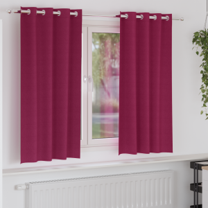 vidaXL Gordijnen met gordijnen 2 pcs Wijnrood 175 x 140 cm Polyester