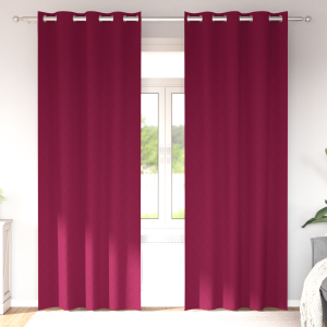 vidaXL Gordijnen met gordijnen 2 pcs Wijnrood 260 x 140 cm Polyester