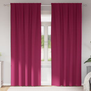vidaXL Gordijnen met gordijnen 2 pcs Wijnrood 260 x 140 cm Polyester