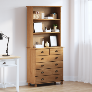 vidaXL Hangkast 'ASKIM'Honingbruin 91x40x199,5 cm Massief Hout