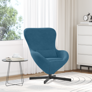 vidaXL Hangstoel fluweel blauw