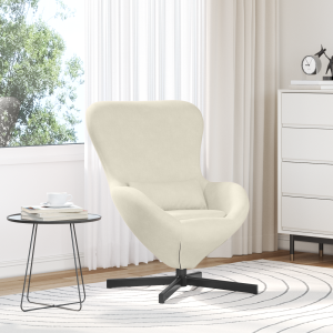 vidaXL Hangstoel fluweel crèmekleurig