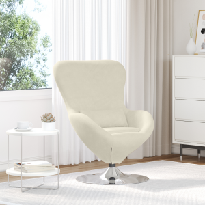 vidaXL Hangstoel fluweel crèmekleurig