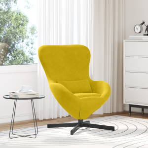 vidaXL Hangstoel fluweel geel