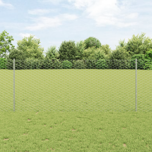 vidaXL Hexagonaal Tuinhek Set Set van 2 Gegalvaniseerd staal 25 x 1 m