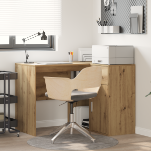 vidaXL Hoekbureau Artisan Eiken 102x88x75 cm Gelaagd Hout