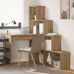 vidaXL Hoekbureau artisanaal eikenkleurig 101,5 x 149,5 x 149,5 cm