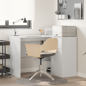 vidaXL Hoekbureau Wit 102x88x75 cm Gelaagd Hout
