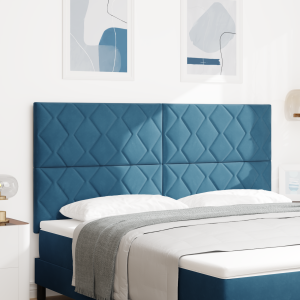 vidaXL Hoofdbord Donkerblauw 180 cm Fluweel
