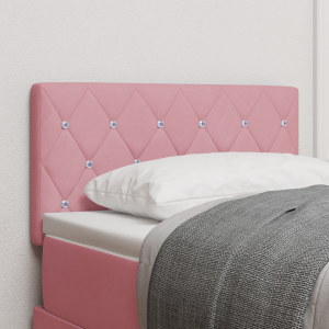 vidaXL Hoofdbord LED en kristallen knopen 80 cm fluweel roze