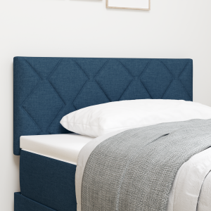 vidaXL LED Hoofdbord Blauw 90 cm Stof