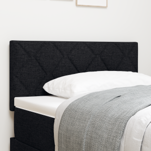 vidaXL LED Hoofdbord Zwart 90 cm Stof