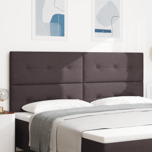 vidaXL Hoofdbord Met Knopen Donkerbruin 200 cm Stof