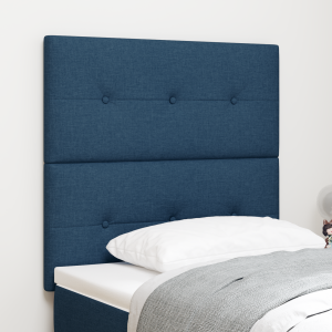 vidaXL Hoofdbord met LED 90 cm stof blauw