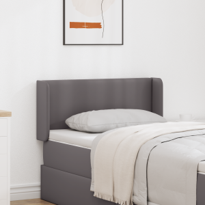 vidaXL Hoofdbord oor 2 pcs Grijs 40 x 16 x 5 cm Multiplex en Kunstleer