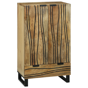 vidaXL Hoogbord 60x33,5x100 cm Massief Mango Hout