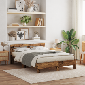 vidaXL Houten Bedombouw Oude Hout Massief Gerecycled Hout 140 x 200 cm