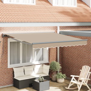 vidaXL Inklapbaar Zonnescherm Beige 300x250 cm Polyester