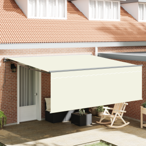 vidaXL Inklapbaar Zonnescherm Beige 400 × 300 cm Polyester