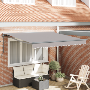 vidaXL Inklapbaar Zonnescherm Lichtgrijs 300x250 cm Polyester