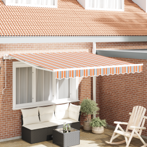 vidaXL Inklapbaar Zonnescherm Meerkleurig 300 x 250 cm Stof
