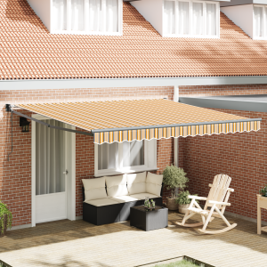 vidaXL Inklapbaar Zonnescherm Meerkleurig 400x300 cm Stof
