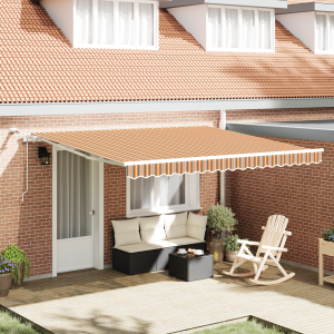 vidaXL Inklapbaar Zonnescherm Multikleur 400 × 350 cm Stof, Metaal