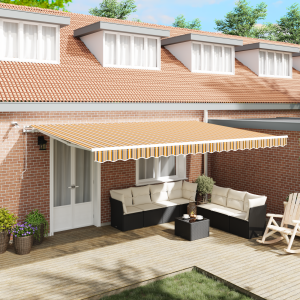 vidaXL Inklapbaar Zonnescherm Multikleur 500 × 350 cm Stof, Metaal