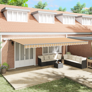 vidaXL Inklapbaar Zonnescherm Multikleur 600 × 350 cm Stof
