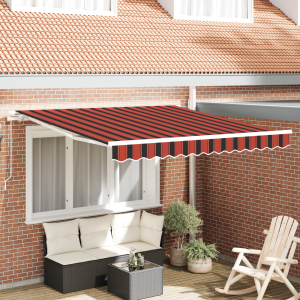 vidaXL Inklapbaar Zonnescherm Oranje en Bruin 350 x 250 cm Stof