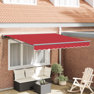 vidaXL Inklapbaar Zonnescherm Rood 300x250 cm Stof