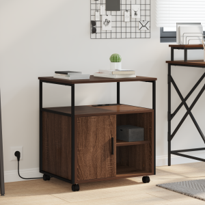 vidaXL Kantoor kast bruin eikenkleur 60 x 46 x 67 cm Bewerkt hout