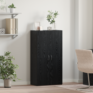 vidaXL Kantoor kast Zwart eiken 60 x 32 x 115 cm Bewerkt hout
