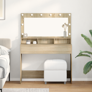 vidaXL Kaptafel met LED Verlichting - Sonoma Eiken, 100x41x135 cm