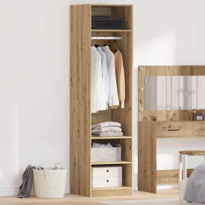 vidaXL Kledingkast met plank met opslag artisanaal eikenkleurig 50 x 50 x 200 cm