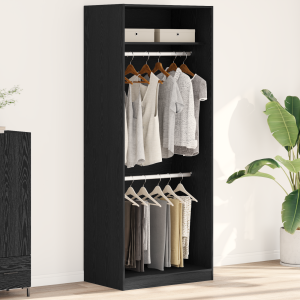 vidaXL Kledingkast Zwarte Eik 80x50x200 cm Gemaakt van Hout