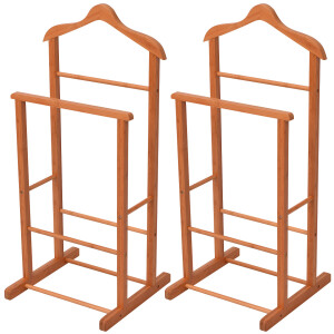 vidaXL Kledingrekken 2 pcs Bruin 46 x 40 x 95 cm Bamboe