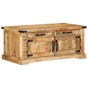 vidaXL Koffietafel 90x50x40 cm Massief Hout Ruw Mango