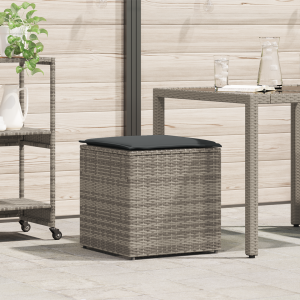 vidaXL Kussenbox Grijs 50x50x50 cm van Poly Rattan