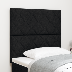 vidaXL LED Hoofdbord Zwart 100 cm Stof